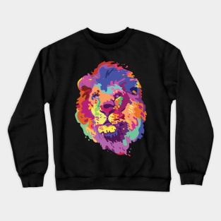 Lion Head Pop Art Crewneck Sweatshirt